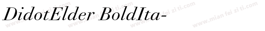 DidotElder BoldIta字体转换